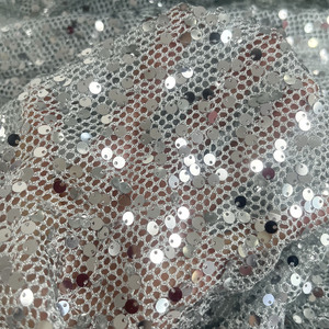 Sang Trọng Thiết Kế Đặc Biệt Trọng Lượng Nhẹ Kim Loại Lưới Vải Với 3Mm <span class=keywords><strong>Sequin</strong></span> Sáng Bóng Vải Tuyn Vải Cho Buổi Tối Ăn Mặc - Product Image 3