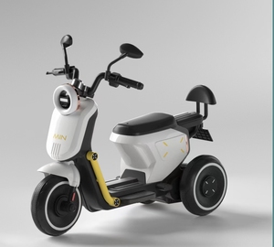 Bicicleta eléctrica para niños de tres ruedas, Mini moto con batería, coche con luz LED, diseño de plástico, venta para niños, juguete para montar - Product Image 5