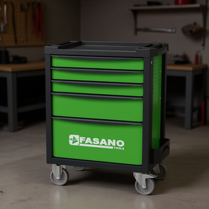 Fasano Tools 5 <b>Drawer</b> Rolling Tool Cart Green Storage Organizer for <b>Workshop</b> Garage Use - Product Image 3