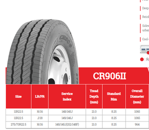 ยางรถบรรทุก CR906 11R22.5 255/70R22.5 275/70R22.5 275/80R22.5 คุณภาพดีจากโรงงานจีนโดยตรง - Product Image 4