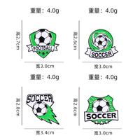 Épinglette de football, broche sportive, badge décoratif pour hommes, pour veste en jean et sac à dos, épinglette de supporter personnalisée en métal émaillé vert, épinglette de football en émail