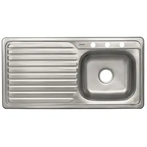 Lavello da incasso 100x51 cm, vasca a destra, Foset Basic - Product Image 1