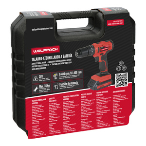 Trapano Avvitatore a Batteria 20V con 2 Velocità e Funzione Martello Batteria da 2Ah. 35 Nm di coppia. - Product Image 6