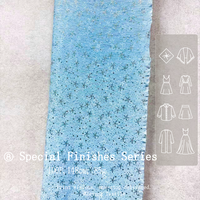 Kain Chiffon Gypsophila Hot Stamping Star Texture Print Cut-out, Anti Kusut, Lembut, dan Bernapas untuk Pakaian Wanita/Gaun