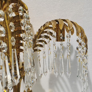 Aplique <span class=keywords><strong>de</strong></span> <span class=keywords><strong>Pared</strong></span> <span class=keywords><strong>de</strong></span> Cristal con Adornos <span class=keywords><strong>de</strong></span> Candelabro, Latón Antiguo, Alas <span class=keywords><strong>de</strong></span> Ángel, Diosa, Lámpara <span class=keywords><strong>de</strong></span> <span class=keywords><strong>Pared</strong></span> para Dormitorio - Product Image 5