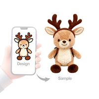 Peluche personnalisée design original mascotte de dessin animé cerf peluche animaux en peluche personnalisée jouet