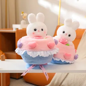 Оптовая продажа 2 в 1, букет принцессы, кролика, плюшевая игрушка для косплея, кролика, цветочная игрушка, плюшевая игрушка