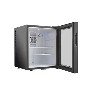 Sıcak satış 12V 30L 40L özelleştirilmiş cam kapi mini bar buzdolabı kilidi ile