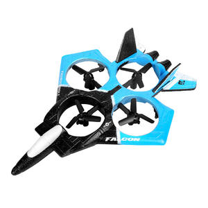 Avion télécommandé pour enfants RC Fighter <span class=keywords><strong>Jet</strong></span> avec lumière 360 Flip Quadcopter 2.4 GHz Connexion Débutant RC Avion Jouet - Product Image 1