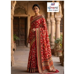 Stylish Wedding Saree for Women Sun Protection Quick Dry Elegant Comfortable Ethnic Wear for Weddings Parties Festivals Special - Product Image 1