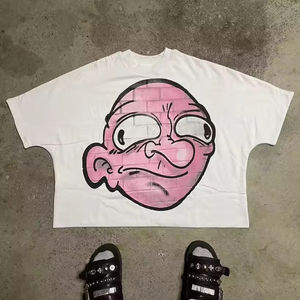 Camisetas de gran tamaño para hombres, camisetas recortadas cuadradas personalizadas, camisetas gráficas de alta calidad de algodón 100% para hombres - Product Image 3