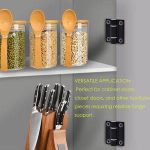 Bisagra de Amortiguación de Torque Ajustable de Aleación de Zinc con Posicionamiento de Parada Libre, Herraje de Alta Resistencia para Puertas de Gabinetes y Cajas de Herramientas para Muebles - Product Image 4