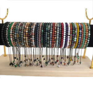 Réglable Mini Pierre Naturelle Agate Volcanique Perlé Bracelets & Bracelet pour Femmes Hommes Chakra Perles Tressé Bracelet Charme Bijoux - Product Image 1