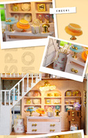 Kit de maison de poupée miniature en bois à construire soi-même, modèle créatif, maison miniature ouvrable, artisanat, cadeau d'anniversaire pour filles et femmes