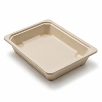Barquette alimentaire rectangulaire jetable en bagasse de canne à sucre, écologique, à compartiment unique, pour la restauration rapide à emporter et les services de traiteur