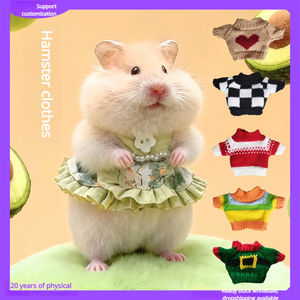 Vêtements pour hamster - adaptés à toutes les saisons. Vêtement jupe pour petits animaux. <span class=keywords><strong>Pull</strong></span> en laine pour ours aux poils dorés. - Product Image 2