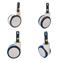 Central Lock Medical Castor 5 Zoll Pu Wheel Krankenhaus möbel Bett räder