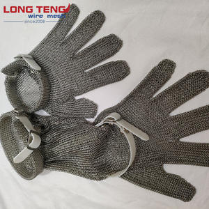 Gants <span class=keywords><strong>de</strong></span> travail en <span class=keywords><strong>maille</strong></span> <span class=keywords><strong>de</strong></span> chaîne <span class=keywords><strong>maille</strong></span> d'acier inoxydable à manches extra longues, tissés, pour la protection des mains des bouchers et la découpe, vente en gros, économiques - Product Image 6