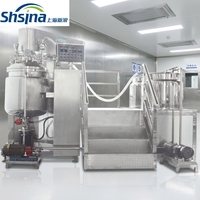 Homogeneizador de Alto Cizallamiento con Vacío y Elevación Hidráulica de Acero Inoxidable para Producción de Cremas, Champús y Jabones Corporales