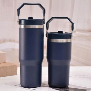 Handle Grip Beverage Tumbler for Car Travel, 20oz Stainless Steel Vacuum <b>Insulated</b> <b>Cup</b> for Daily Use - Product Image 1