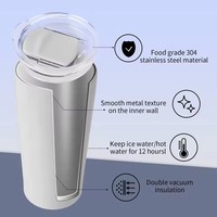 Low Moq 14Oz 16Oz Slimme Tumbler Thermische Bluetooth Roestvrijstalen Waterfles Met Muziekluidspreker Bierbeker Met Deksel Gymfles