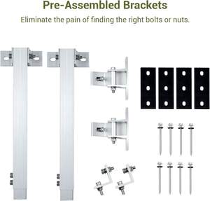 Supports de montage inclinables réglables pour panneaux solaires de 30 pouces, supports de panneaux solaires de 150W ou plus pour bateaux - Product Image 5