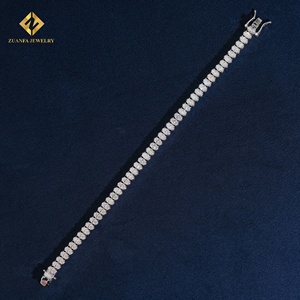 ZUANFA JEWELRY Moissanite Oval Cut 3*5MM 925 <b>Silver</b> Luxury Wedding Jewelry Tennis <b>Bracelet</b> - Product Image 6