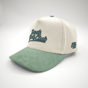 Casquette de baseball en velours côtelé 5 panneaux personnalisée de haute qualité avec logo brodé, style sportif hivernal, pour hommes et femmes, vente en gros OEM - Product Image 1