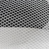 100% Polyester Hexagonal Mesh Tissu Respirant Tricoté Chaîne 150gsm Doux Net Blackout et Anti-Pilule Caractéristiques pour Filles Garçons