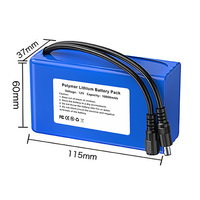 Paket Baterai Lithium LiPo Semi-solid State 12V 10000mAh-Ringan 1Kg Kapasitas Tinggi untuk Model RC/Elektronik Portabel 18650