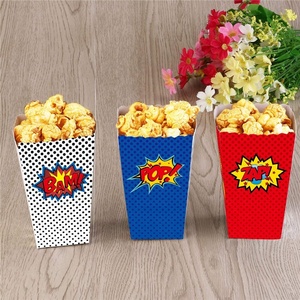 Contenedor <span class=keywords><strong>de</strong></span> cartón blanco para dulces, cajas <span class=keywords><strong>de</strong></span> palomitas <span class=keywords><strong>de</strong></span> maíz para fiesta <span class=keywords><strong>de</strong></span> cumpleaños, fiestas temáticas, películas y noches Carnavales - Product Image 4