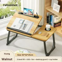 Table de chevet pliable à cinq niveaux réglable en hauteur, en bois, petite table d'étude, bureau d'ordinateur pour chambre à coucher, bureau d'étude pour étudiants en dortoir