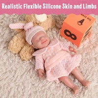 6,69 Zoll Mini Reborn Baby puppen Sweet Girl Voll silikon körper Bestes Geschenk für Kinder