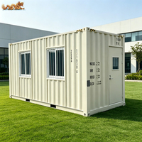 Contenedor Oficina High Cube de 20 pies, Resistente al Viento y a Terremotos, Paredes Aisladas Gruesas, Ventanas con Aire Acondicionado, Instalación Rápida y Duradera