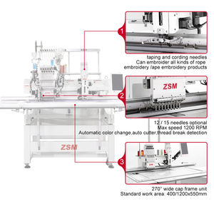 ماكينة تطريز أجهزة الترتر ، ماكينة تطريز متعددة الوظائف بالكمبيوتر ، ماكينة تطريز الترتر + 1 - Product Image 3