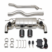Kit complet d'échappement à soupapes pour BMW 440i B58 3.0T 2017 avec double télécommande, tuyau intermédiaire, silencieux, embouts en carbone et faisceau inclus