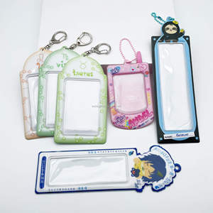 LLavero de tarjetero de foto coreano estilo Kpop personalizado cubierta de PC de PVC de plástico con cierre de <span class=keywords><strong>Clip</strong></span> soporte de PC de vinilo para fotos y llaves - Product Image 3