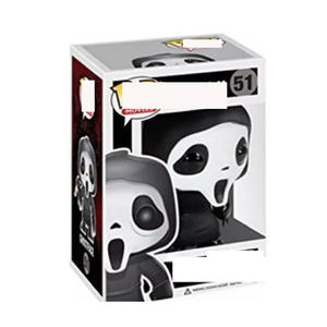 Kotak gantungan kunci wajah hantu, ornamen penutup kepala Model mainan No. 2 POP Scream Ghost Face - Product Image 4