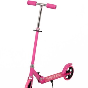 Trottinette à pédales pour enfants de 8 à 12 ans, rose, pliable, avec deux roues en PU, hauteur réglable, à pousser - Product Image 5