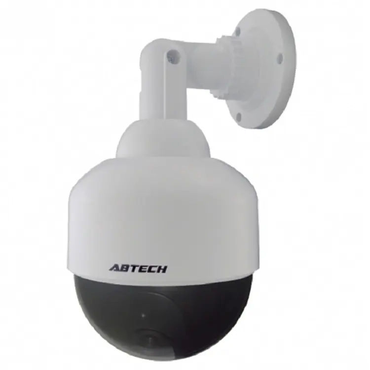 Caméra simulée extérieure analogique de sécurité fausse vitesse dôme CCTV avec avertissement de lumière LED Flash