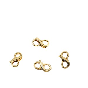 Collar de perlas hecho a mano con cierre doble de langosta en forma de ocho chapado en oro de 18 quilates y cierre de resorte, cierre de acabado B99 - Product Image 5