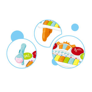 Wholesale Plastic Cartoon Design Keyboards Music Electronic Piano, Musical Instrument Toys 8 Keys With <b>Mini</b> <b>Microphone</b> - Product Image 2