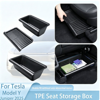 Compartiment de rangement TPE pour le nouveau Tesla Model Y Juniper 2025+, tiroir sous les sièges avant, boîte de rangement + plaque de couverture, accessoires