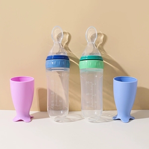 Cuillère de biberon en silicone sans BPA <span class=keywords><strong>pour</strong></span> bébé mangeoire à riz <span class=keywords><strong>pour</strong></span> bébé de 0 à 12 <span class=keywords><strong>mois</strong></span> - Product Image 2