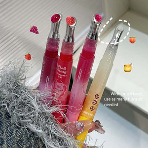 Huile à lèvres hydratante et repulpante au néctare de fruits, à l'aloe vera et à l'acide hyaluronique, anti-dessèchement, effet lissant, marque distributeur, végane - Product Image 1