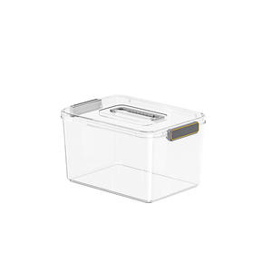 Boîte de rangement en plastique pour la maison, avec couvercle et poignée, transparente, épaisse, rectangulaire, pour aliments, collations, jouets, usage en cuisine - Product Image 2