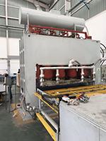 Machine de pressage à chaud pour panneaux de meubles en MDF mélaminé, système servo à cycle court, pression et taille personnalisables