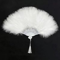 Nouveaux éventails professionnels en plumes blanches et rouges, vente en gros, élégants, classiques, pour la danse, accessoires photo de mariage, 42x23.5cm, livraison rapide