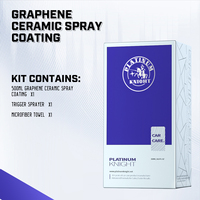 Kit de revêtement céramique au graphène 500 ml, soin hydrophobe pour voiture avec serviette et pulvérisateur, protection haute brillance, anti-UV et anti-taches