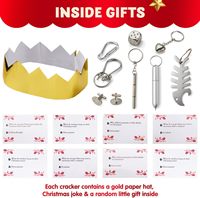 Crackers de Noël, boîte cadeau avec design personnalisé, laminage mat, avec blague et bonbons pour les décorations de fête de Noël et crème pour le visage
